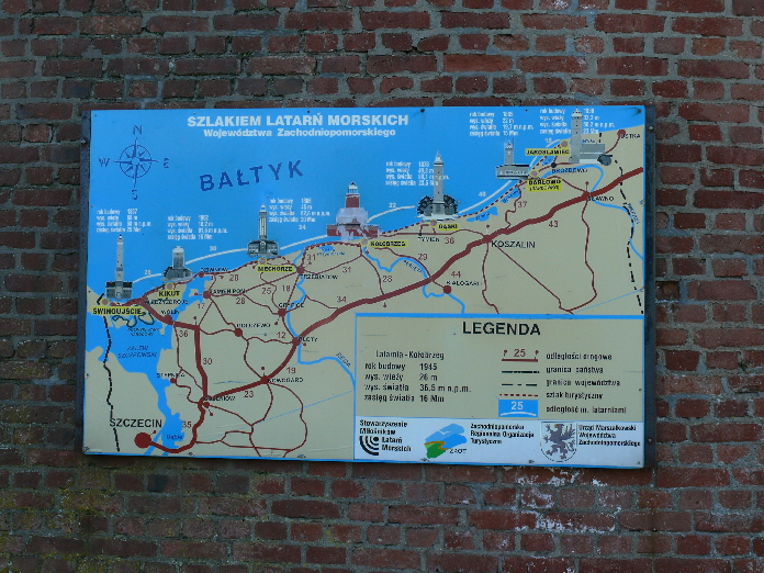 �bersicht der Leucht�rme an der polnischen K�ste / overview of the lighthouses at the coast of Poland